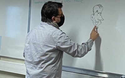 Boz, dessinateur de presse vient conclure le parcours « Cartooning for peace » avec les 5eB