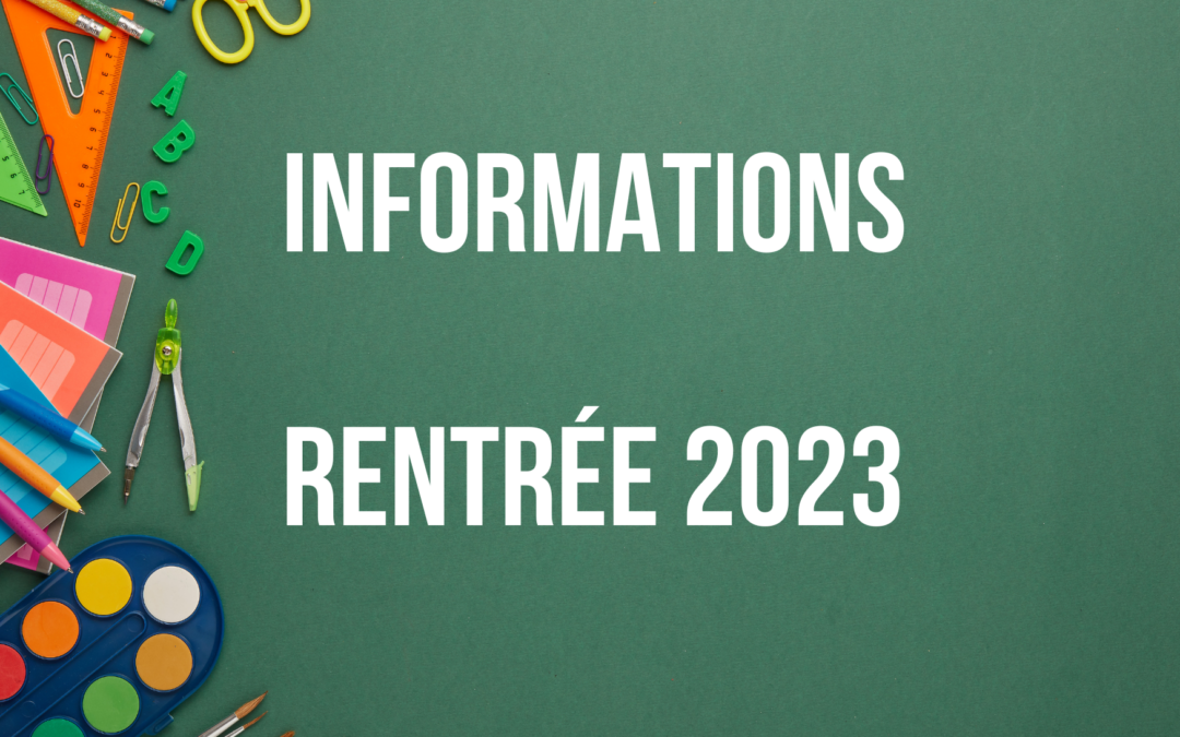 Rentrée 2023