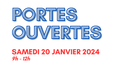 Portes ouvertes – Samedi 20 janvier 2024